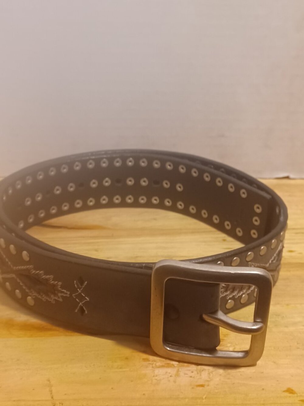 ROPER WESTERN STUDDED TOP GRAIN LEATHER BELT WOMEN'S (S)
